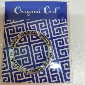 Origami Owl Silver Family Faith Love Frame